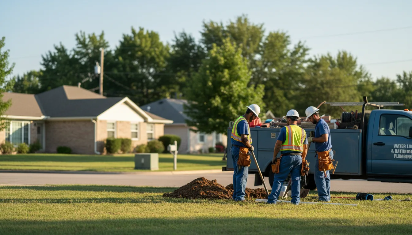 Residential water line and bathroom plumbing service in Dorrance, KS